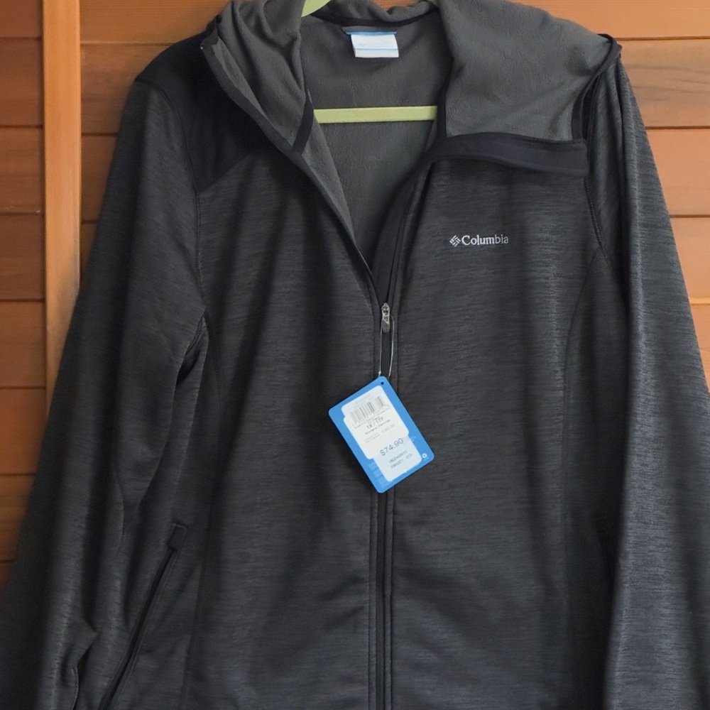 Columbia Charcoal Hooded Full-Zip Jacket